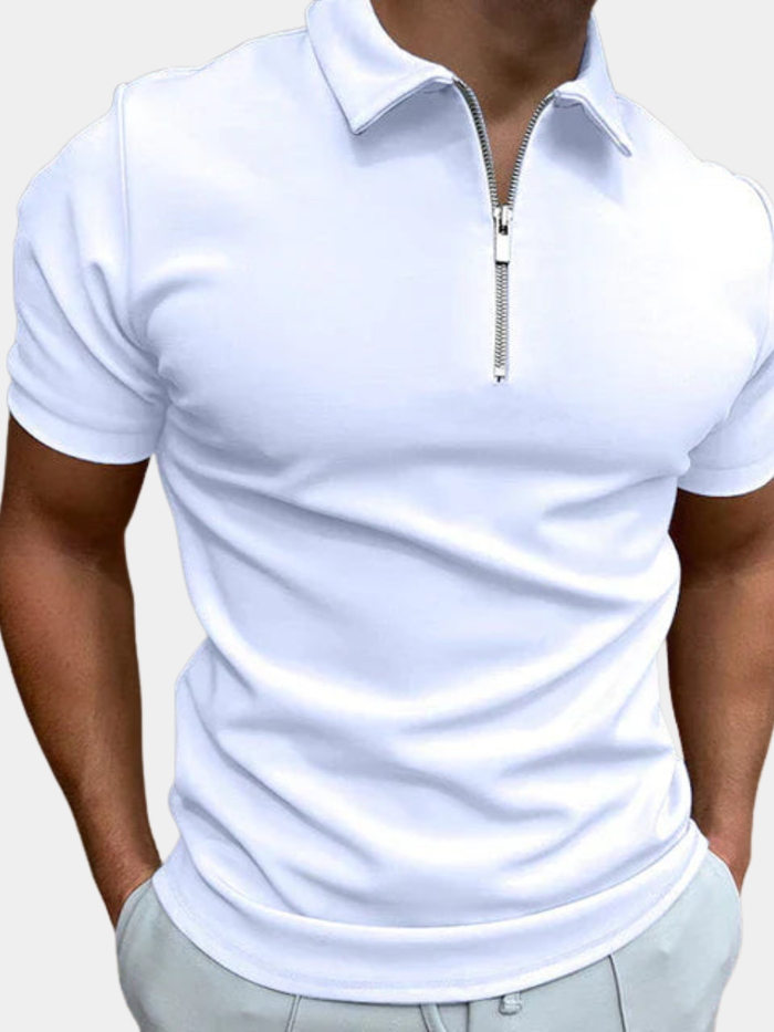 Polo zippé pour homme