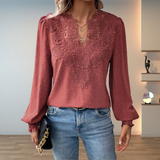 Thérèse | Blouse à empiècement ajouré et manches ballon