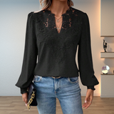 Thérèse | Blouse à empiècement ajouré et manches ballon