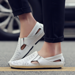 PERFORATED LEATHER SANDALS FOR MEN