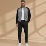 Ensemble blouson bomber — fermeture zippée et poches zippées