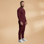 Ensemble décontracté — haut boutonné & pantalon à cordon