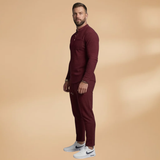 Ensemble décontracté — haut boutonné & pantalon à cordon