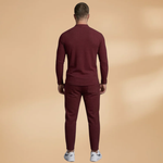 Ensemble décontracté — haut boutonné & pantalon à cordon