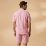 Ensemble décontracté chemise & short — manches courtes et taille élastique