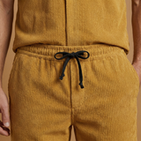 Ensemble en velours côtelé — chemise à manches courtes & short à cordon