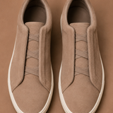 Men's Laceless Suede Sneakers – Slip-On Casual Shoes | Areleon