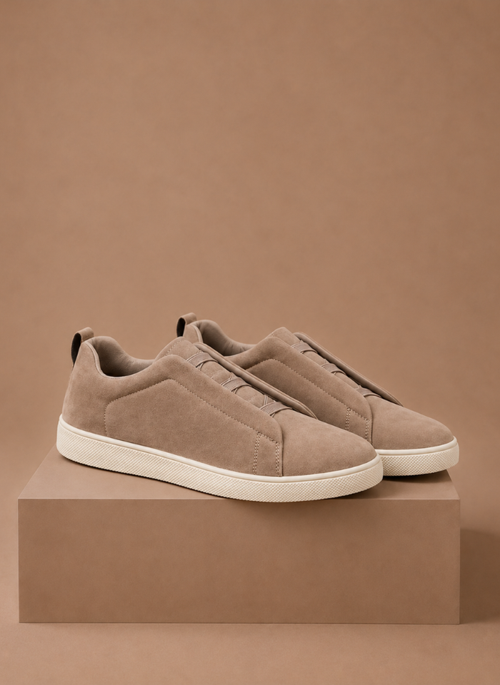 Sneakers en suède sans lacets pour homme – Chaussures slip-on décontractées | Areleon