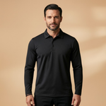 Polo en tissu extensible à col structuré