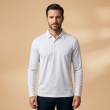 Polo en tissu extensible à col structuré