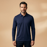 Polo en tissu extensible à col structuré