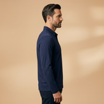 Polo en tissu extensible à col structuré