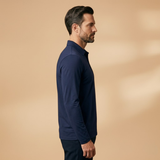 Polo en tissu extensible à col structuré