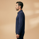 Polo en tissu extensible à col structuré