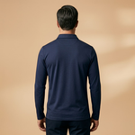 Polo en tissu extensible à col structuré