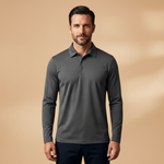 Polo en tissu extensible à col structuré