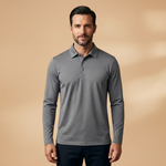 Polo en tissu extensible à col structuré
