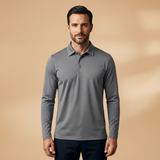 Polo en tissu extensible à col structuré