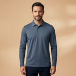 Polo en tissu extensible à col structuré