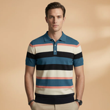 Polo à col V et patte de boutonnage