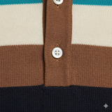 Polo à col V et patte de boutonnage
