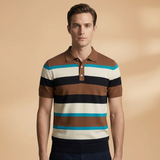 Polo à col V et patte de boutonnage
