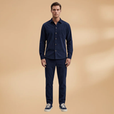Ensemble chemise & pantalon — motif rayé et chemise boutonnée