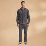 Ensemble chemise & pantalon — motif rayé et chemise boutonnée