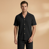 Ensemble à manches courtes — chemise boutonnée & short assorti