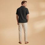 Ensemble pyjama d'été — chemise boutonnée & taille élastique