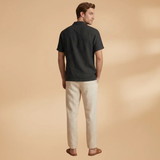 Ensemble pyjama d'été — chemise boutonnée & taille élastique