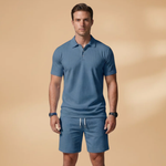 Ensemble polo d'été — chemise & short à taille élastique