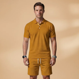 Ensemble polo d'été — chemise & short à taille élastique