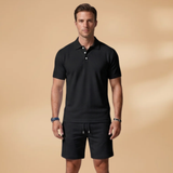 Ensemble polo d'été — chemise & short à taille élastique