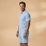 Ensemble polo d'été — chemise & short à taille élastique