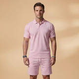 Ensemble polo d'été — chemise & short à taille élastique