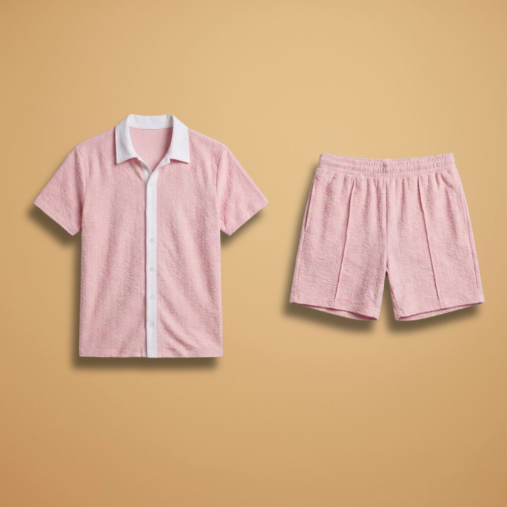 Ensemble d'été — chemise boutonnée & short à cordon