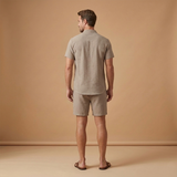 Ensemble d'été — chemise henley & pantalon à cordon