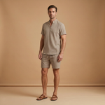 Ensemble d'été — chemise henley & pantalon à cordon