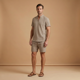 Ensemble d'été — chemise henley & pantalon à cordon