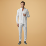 Ensemble d'été — chemise à manches longues & pantalon à cordon