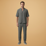 Ensemble d'été — chemise à manches longues & pantalon à cordon