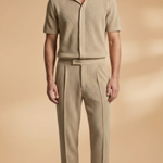Ensemble d'été — chemise à manches courtes & pantalon à taille élastique