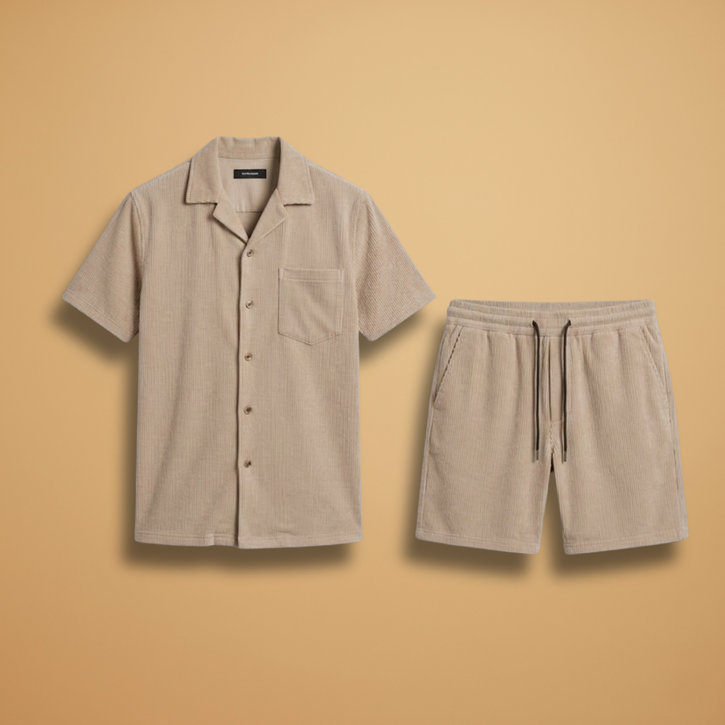 Ensemble d'été — chemise à manches courtes & short à cordon