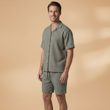 Ensemble d'été — chemise à manches courtes & short à taille élastique