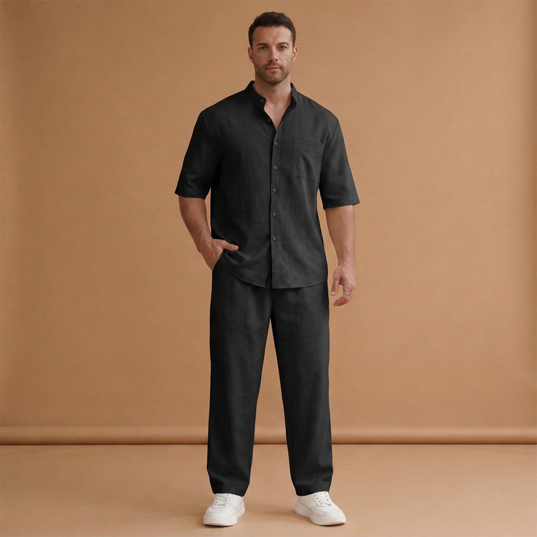 Ensemble d'été — chemise à manches courtes & pantalon long