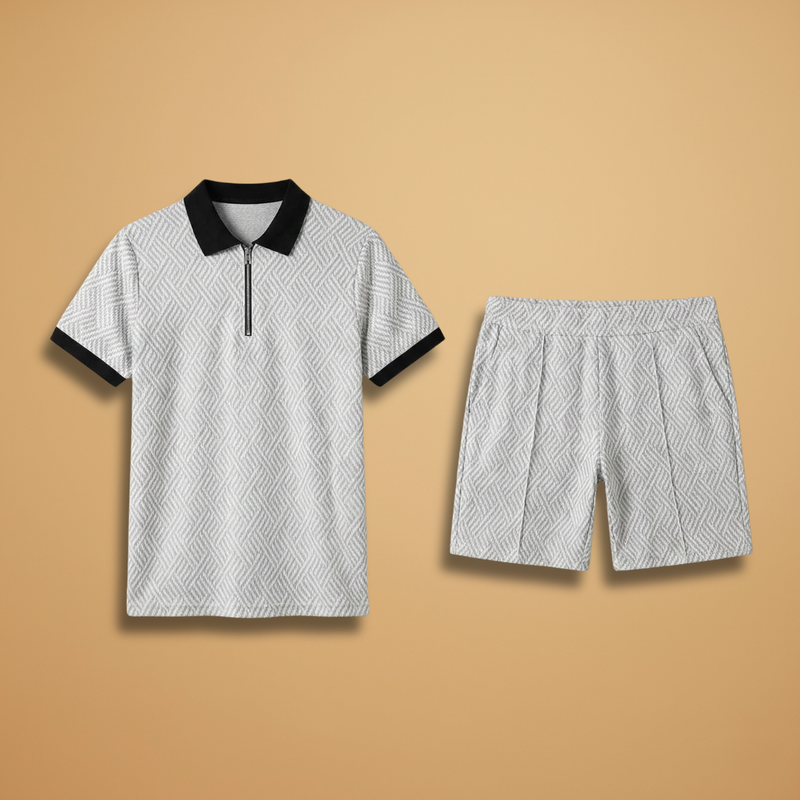 Ensemble d'été — polo zippé & short décontracté