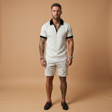 Ensemble d'été — polo zippé & short décontracté