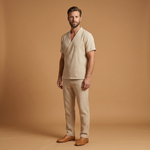 Ensemble d'été — haut à col V & taille élastique