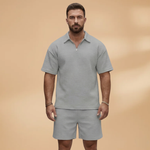 Ensemble — demi-zip et texture matelassée